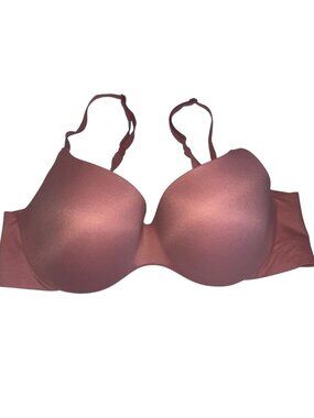 Incredible By Victorias Secret Lined Demi Bra 34C Dusty Rose Pink Underwire